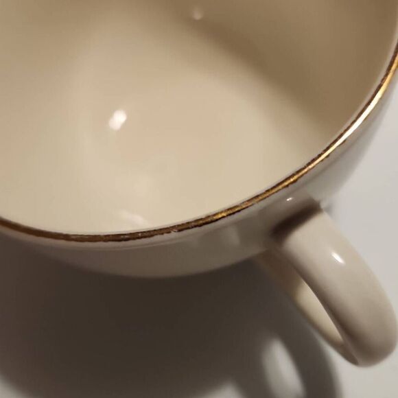 Homer Laughlin Golden Wheat Vintage 22k Set of 4 Tea Cups - Picture 14 of 15